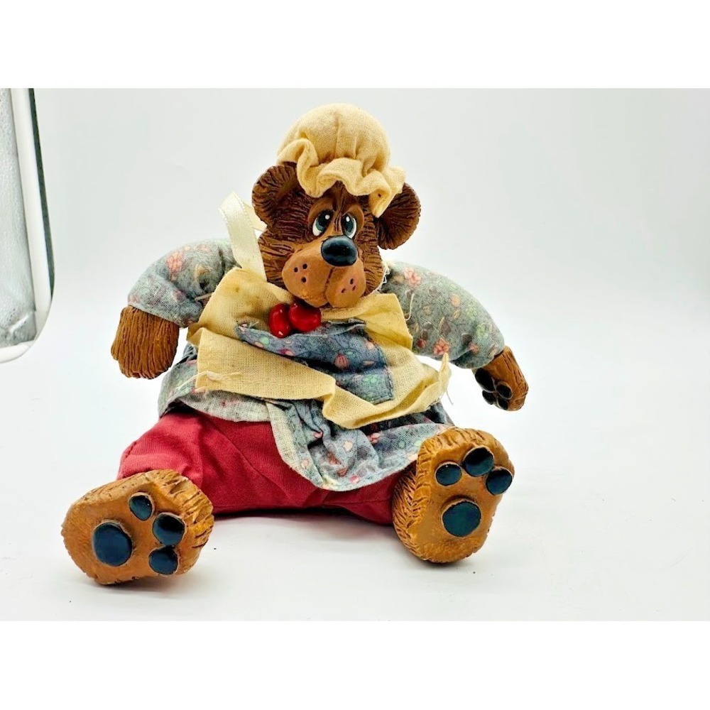 Russ Berrie Vintage Bear Doll Critter Factory Collectible Decor